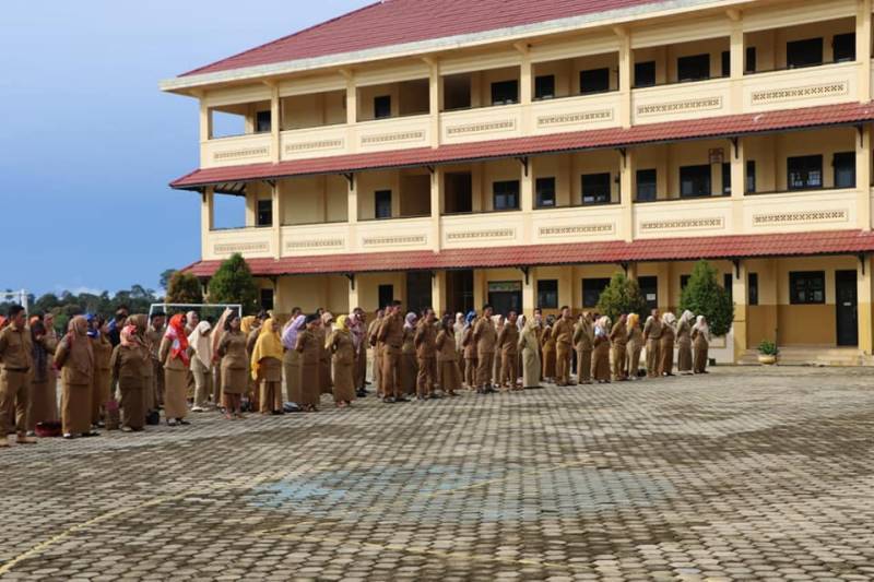 Apel Gabungan Tenaga Pendidik Pasca Libur Idul Fitri 1439 H dan Kenaikan Kelas